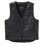 Harley-davidson Leather Vest Bar & Shield Black