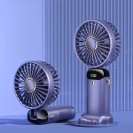 Portable MINI Fan USB Rechargeable Handheld Fan 90 Folding Desktop Air Circulator With Digital Battery Display And Aromatherapy 