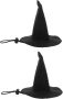 2PCS Halloween Pet Witch Hat Black Lightweight Comfortable Dog Costume Acce