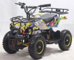 Electric Start Nitro Quad With Racks - Graffiti + Remote Cut Off & Start + Alarm 4-10 Years
