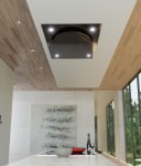 Siemens Falco 110CM Ceiling Extractor Black Glass