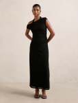 Brooklyn Petite Layered Jersey Maxi Dress - 16 Black