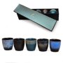 Japanese Kiln-glazed Ceramic Tea & Coffee Cups - 150ML Nature-inspired Design Gift Box Set Set Of 5