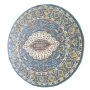 160 X 160CM Round Turkey Sky Blue/beige Machine Made Rug