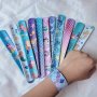 12PCS Mermaid Slap Bracelets - Perfect For Birthday Parties & Gifts Durable Plastic