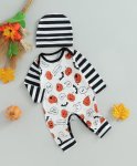 Trick Or Treat Pumpkin Romper And Beanie Gender Neutral