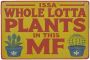 Vintage Whole Lotta Plants Tin Sign 8X12 - Farmhouse Decor
