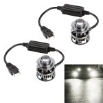1 Pair H7 27W DC12V Car Aluminum Alloy Flashing LED Headlight White Light