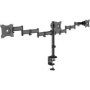 Equip 13-27 Inch Articulating Triple Monitor Desk Mount Bracket - Black