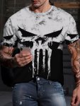 Unique Design Pattern Print Men's Niche Crew Neck Tee Casual Comfy T-Shirt For Men Short Sleeve Top For Summer