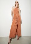 Halter Drape Front Knit Maxi - Copper