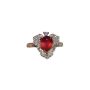 S925 Silver Light Luxury Ruby Ring Love Ring Gift