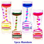 1PC Random Liquid Timer Liquid Motion Bubbler Timer For Calming And Relaxing Autism Fidget Toy Desk Toys Novelty Gifts 4 Colors
