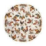 Chicken Family Round Tablecloth