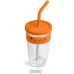 Kooshty Slurp Glass Kup & Straw 480ML Turquoise