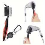 Golf Dual-sided Cleaning Brush: Multi-purpose Iron Head Cleaner With Nylon And Steel Bristles - Golf Accessories