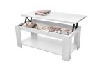 Lift Top Coffee Table Modern Design White
