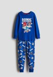 Printed Cotton Jersey Pyjamas - Blue Multi