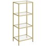 Lifespace 4-TIER Storage Shelf Rack With Gold Frame