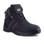 Jasmine Ladies Steel Toe Safety Boot Black & Pink Nubuck