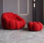 Asher Pumpkin Sofa And Ottoman Red