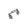Two Tone Blue Topaz Stud Earrings Elegant And Versatile Earrings