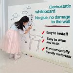 Electrostatic Adsorption Whiteboard Wall Sticker Seamless Sticker Graffiti Canvas Wall Sticker