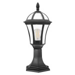 Victor Outdoor Bollard Wall Light Black