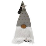Standing Wooden Christmas Gnome Grey 11.5 X 23.5CM