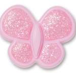 Tiny Pink Glitter Butterfly Jibbitz - Nature