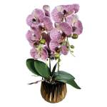 Purple Orchid In Gold Pot 54CM
