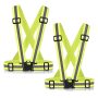 Reflective Vest Running Gear 2PACK High Visible Safety Ves For Cycling Jogging Running Walking Adjustable For Men Women Kids 2 Yellow