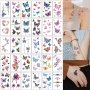 30PCS Set Butterfly Fake Temporary Tattoo Stickers Body Arm Art Waterproof Lasting Look Real Colorful Temporary Tattoo For Women Girl