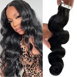 Benafee Body Wave Tape In Hair Extensions Human 26 Inch Invisible Tracks Curly Ins For Black Women Pu Weft 20 Pieces Hair 1.7637