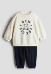 2-PIECE Sweatshirt Set - White New York City