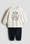 2-PIECE Sweatshirt Set - White New York City