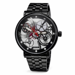 Men Black Metal Formal Watch
