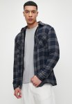 Superbalist Padded Flannel Check Shacket - Navy & Charcoal