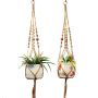2 Pack Large Macrame Plant Hangers With Beads