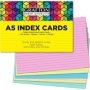 A5 Index Cards - Pastel 100 Pack - Ruled