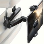 Adjustable Headrest Tablet Mount PC Material Compatible With Ipad Air MINI And 11.94-32.77CM Devices Charging Hole Anti-slip Pad