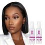 8IN Short Bob Wig+hair Oil-virgin Human Hair Natural Black