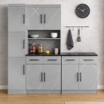 2 Piece Gloss Kitchen Scheme Grey Marble Or Black Marble MW320R