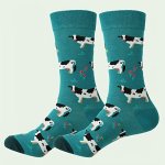 Floral & Cartoon Cow Print Socks Novelty & Comfort Unisex Mid Tube Socks Women's Stockings & Hosiery For Fall