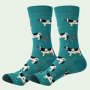 Floral & Cartoon Cow Print Socks Novelty & Comfort Unisex Mid Tube Socks Women's Stockings & Hosiery For Fall