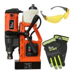 Tork Craft 130MM Mag Base Drill With Gloves And Eye Wear TORKIT033