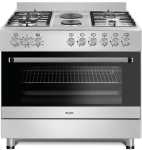 ELBA 90CM Stainless Steel 4 Burner Gas Stove With 2 Electric Solid Plates & Electric Oven - 04 96CL727N