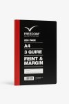 Freedom Stationery Hard Cover A4 3 Quire Counter Book 288 Page Feint & Margin