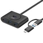 UGreen 4 Port USB 3.0 Hub With Micro USB 5 Gbps Data Transfer 0.5M