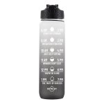The Classic Motivational Time Marker Water Bottle Black And White